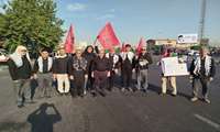 شرکت فرمانده و بسیجیان پایگاه دستغیب سازمان جهاد کشاورزی استان کرمانشاه در مراسم وداع و تشییع امام قائد